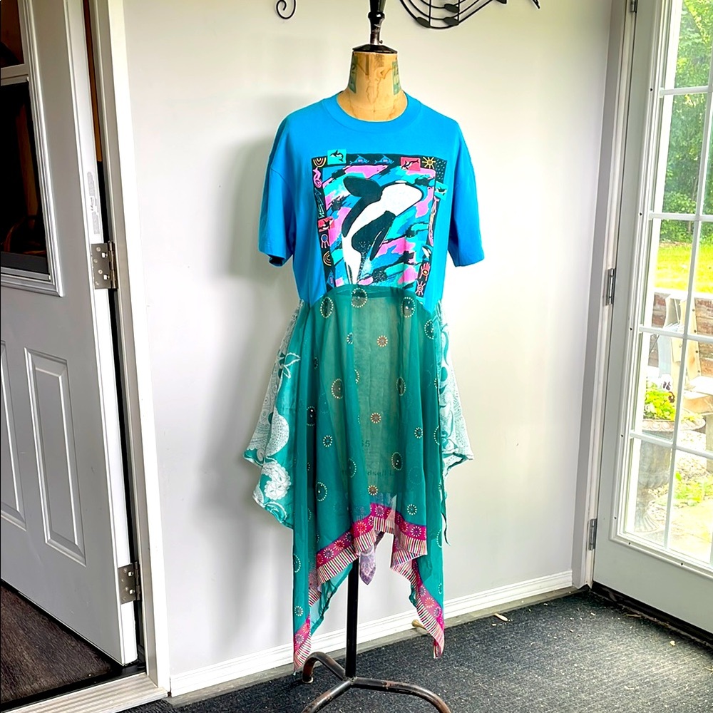 Upcycled T-shirt Tunic